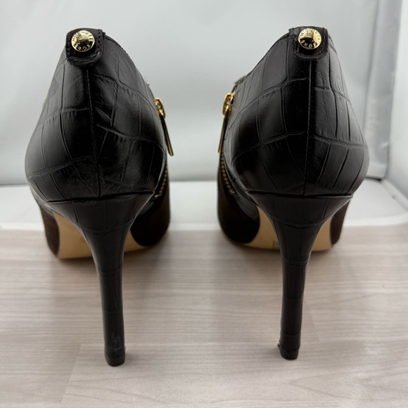 Michael Kors Gold and Brown Heeled Boots - Picture 2 of 6